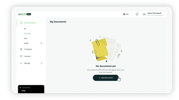 Click “New document”